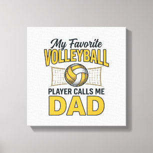 Volleyball Papa Mijn Favoriete Speler Noemt Me Pap Canvas Afdruk