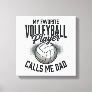 Volleyball Papa Mijn Favoriete Speler Noemt Me Pap Canvas Afdruk