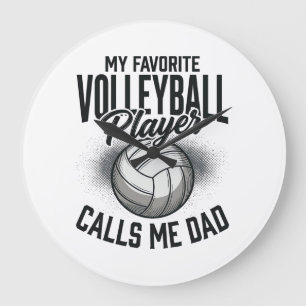 Volleyball Papa Mijn Favoriete Speler Noemt Me Pap Grote Klok