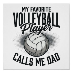Volleyball Papa Mijn Favoriete Speler Noemt Me Pap Perfect Poster