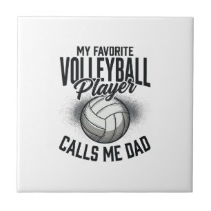 Volleyball Papa Mijn Favoriete Speler Noemt Me Pap Tegeltje