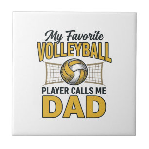 Volleyball Papa Mijn Favoriete Speler Noemt Me Pap Tegeltje
