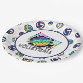 Volleyball Papieren Bordje (Gekanteld)