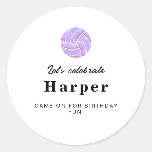 Volleyball Party Stickers (Devant)
