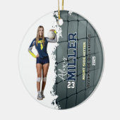 Volleyball Personalized Photo Keramisch Ornament (Links)