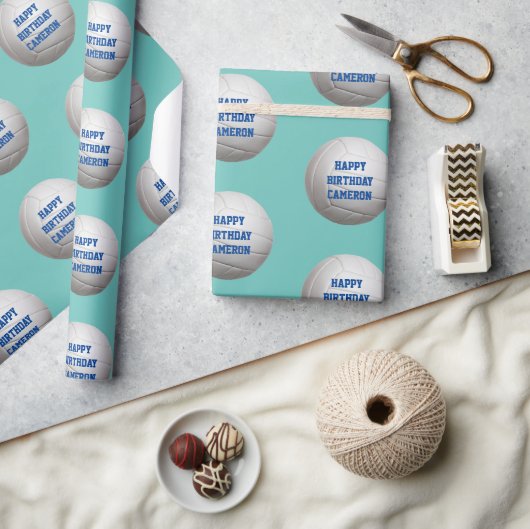 Volleyball Personalized Wrapping Paper Cadeaupapier (Crafts)