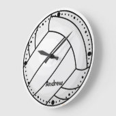 Volleyball Personnalisé Amateurs de sports Horloge (Angle)