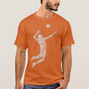 Volleyball Player Boys Youth Mannen T-shirt