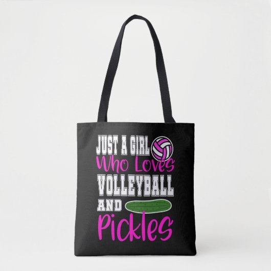 Volleyball Player Coach Pickle Lover Funny Gift Draagtas (Voorkant)