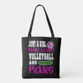Volleyball Player Coach Pickle Lover Funny Gift Draagtas (Achterkant)