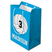 Volleyball Player Custom Jersey Number & Team Name Medium Cadeauzakje (Achterkant Gekanteld)
