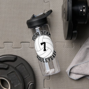 Volleyball Player Custom Team Name & Jersey Number Waterfles