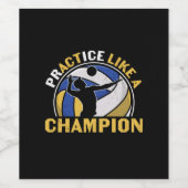 Volleyball Player | Practice Like A Champion Wijn Etiket (Enkel label)