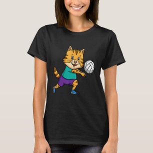Volleyball Player Spike Net Cat Whisperer T-shirt