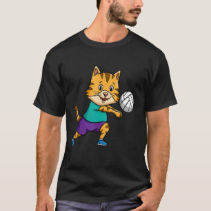 Volleyball Player Spike Net Cat Whisperer T-shirt