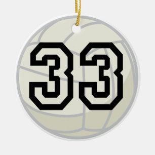 Volleyball Player Uniform nummer 33 Gift Keramisch Ornament