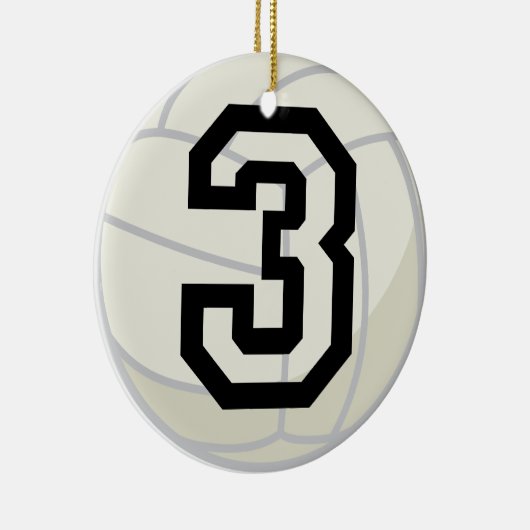 Volleyball Player Uniform nummer 3 Ornament (Rechts)
