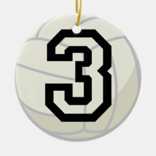 Volleyball Player Uniform nummer 3 Ornament
