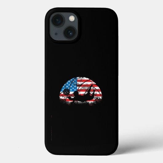 Volleyball player USA flag Case-Mate iPhone Case (Achterkant)