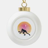Volleyball Player Volleyball Keramische Bal Ornament (Voorkant)