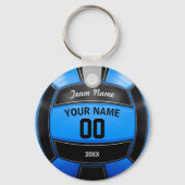 Volleyball Player's Name Year Team Black Blue Sleutelhanger (Achterkant)