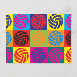 Volleyball Pop Art Briefkaart