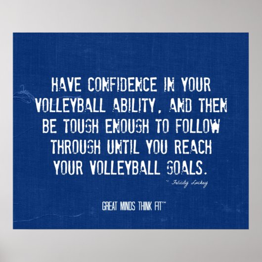 Volleyball Poster 017 - Denim Colors (Voorkant)