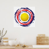 Volleyball Red Blue en White 2 Poster (Keuken)