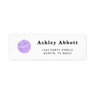 Volleyball Return Address Labels