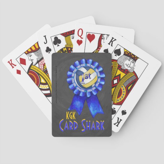 Volleyball Ribbons 1st Pokerkaarten (Achterkant)