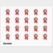 Volleyball Ribbons 2de Ronde Sticker (Vel)
