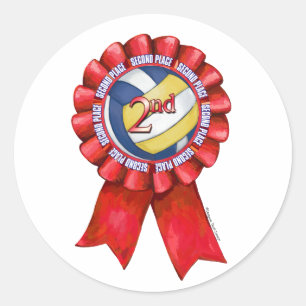 Volleyball Ribbons 2de Ronde Sticker