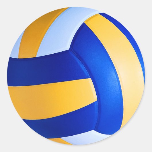Volleyball Ronde Sticker (Voorkant)
