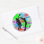 Volleyball Ronde Sticker (Envelop)