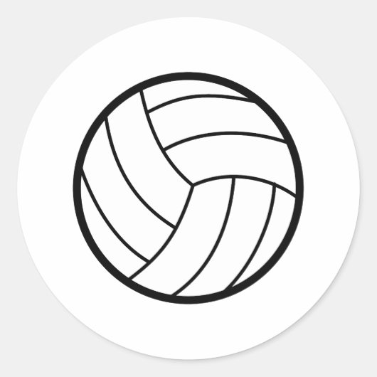 Volleyball Ronde Sticker (Voorkant)