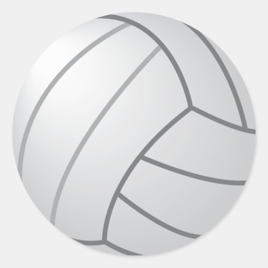 Volleyball Ronde Sticker (Voorkant)