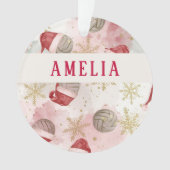 Volleyball Santa Hat Name Christmas (devant)