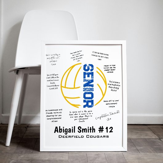 Volleyball Senior Night Poster for Signatures