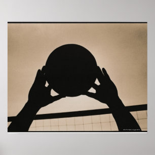 Volleyball Silhouette 2 Poster