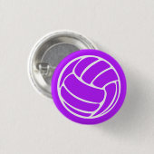 Volleyball Silhouette Button Paars (Voorkant /achterkant)