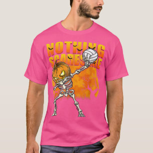 Volleyball Skeleton Halloween Men Boys Volleyball T-shirt