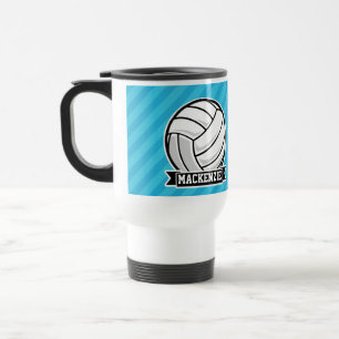 Volleyball; Sky Blue Stripes Reisbeker