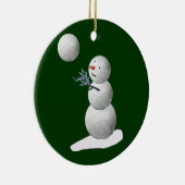 Volleyball Snowman Keramisch Ornament (Rechts)