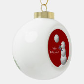 Volleyball Snowman Keramische Bal Ornament (Links)