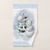 Volleyball Snowman Kerstmis Bad Handdoek (Handdoek)