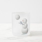 Volleyball Snowman Kerstmis Matglas Koffiemok (Center)