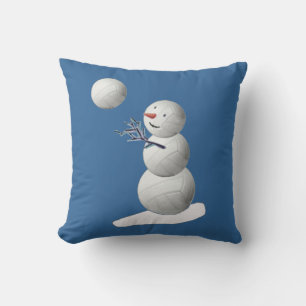 Volleyball Snowman Kussen