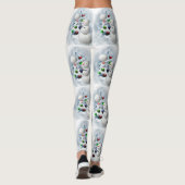 Volleyball Snowman Leggings de Noël (Dos)