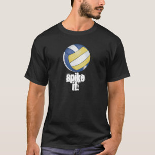 Volleyball Spike It! Donkere T-Shirts