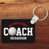 Volleyball Sport Coach - Rood Sleutelhanger (Voorkant)